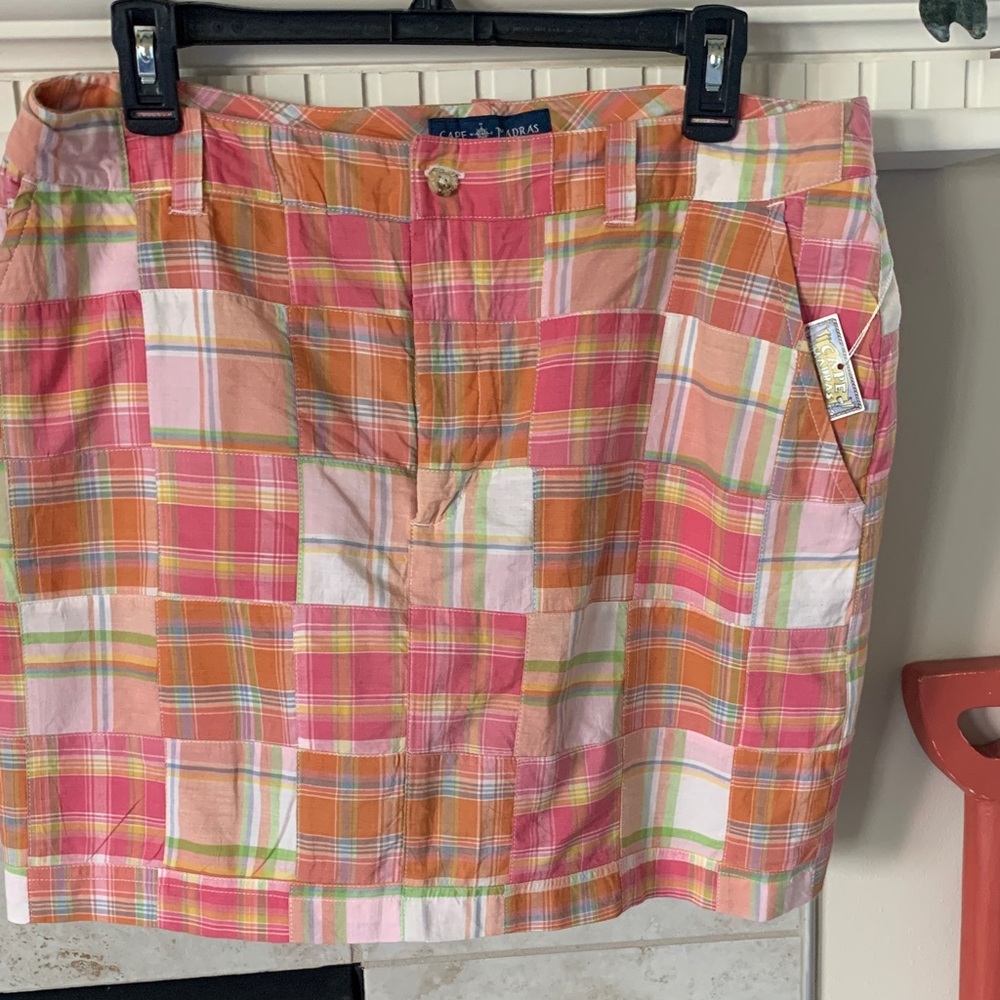 NWT Cape Madras Colorful Madras Women's Skirt